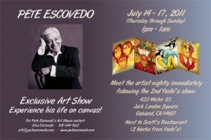 Pete Escovedo Art Show 2011 Postcard Flyer Thumbnail